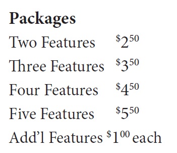 Bundle pricing for calling features
